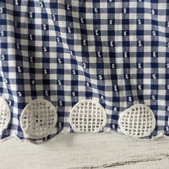 J Crew Blue and White Gingham Flutter Cami Top Sz 8 - Picture 4 of 9